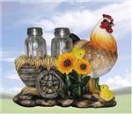 RSTD28649 Poultry Seasonings Hen with Cart Salt & Pepper Shaker Set